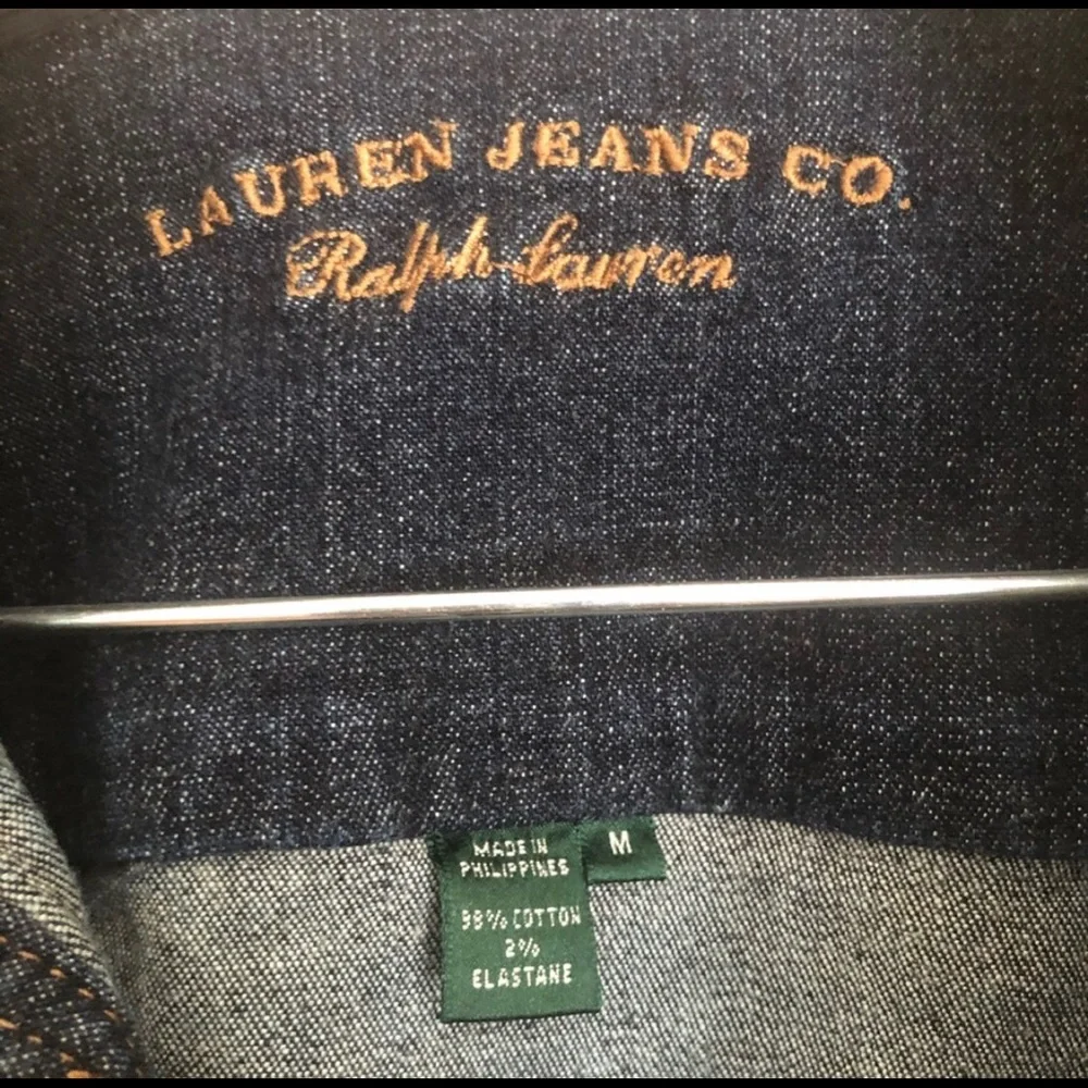 Ralph Lauren Quality Denim Button Down Long Sleeve Jean Casual Barn Jacket EUC M - Picture 4 of 5